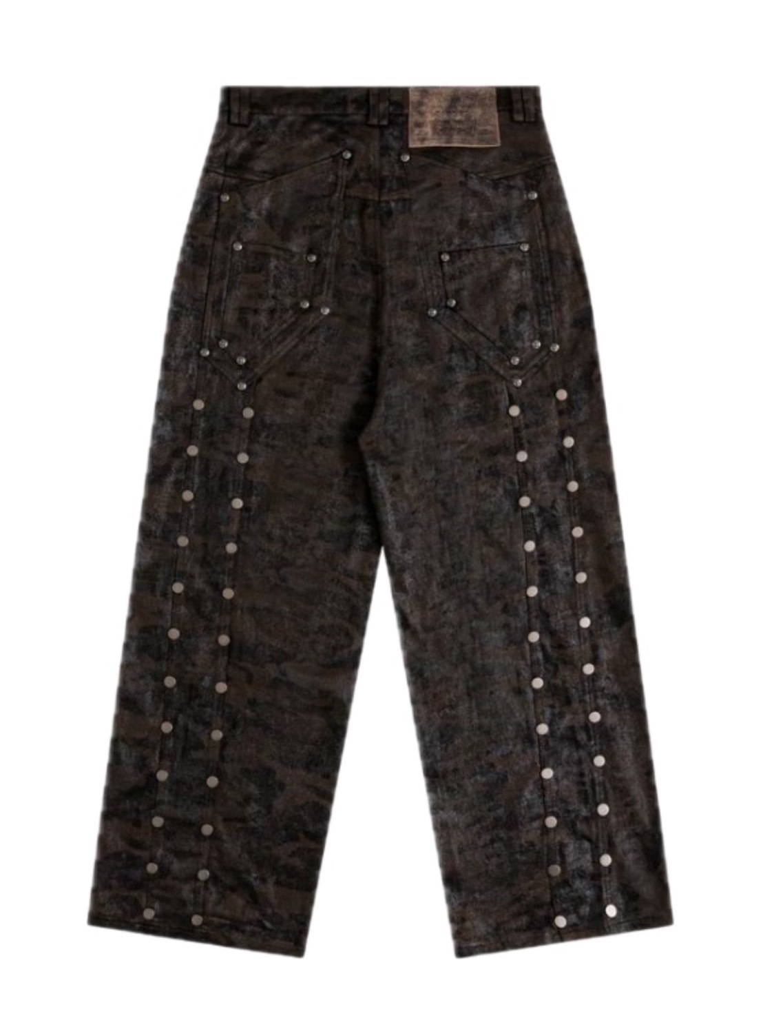 【Thought We Friends】Lucius Distressed Baggy Denims with Embroidery & Studs