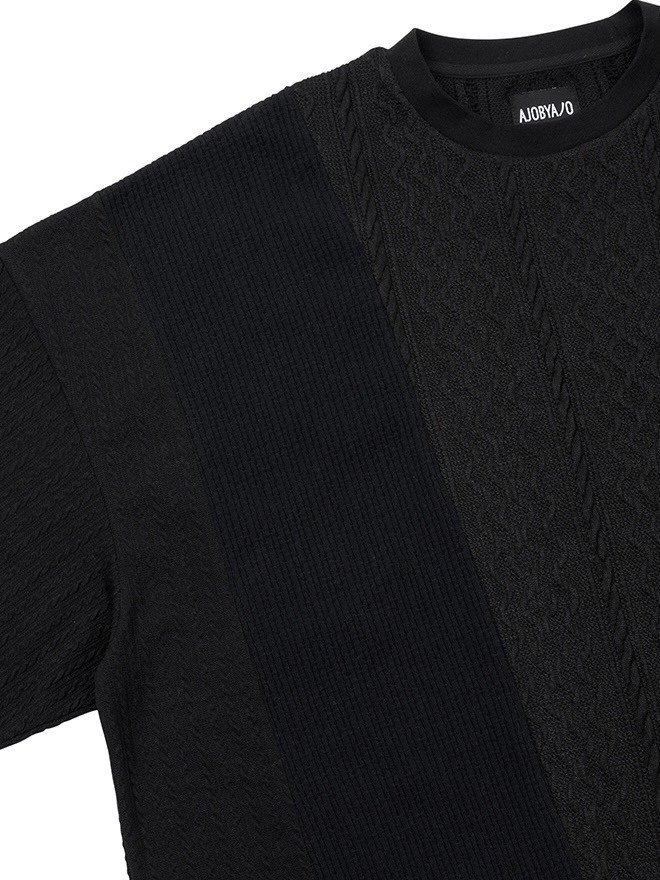 AJOBYAJO】Knit Mixed Wide Top | OUR BRAND,AJOBYAJO