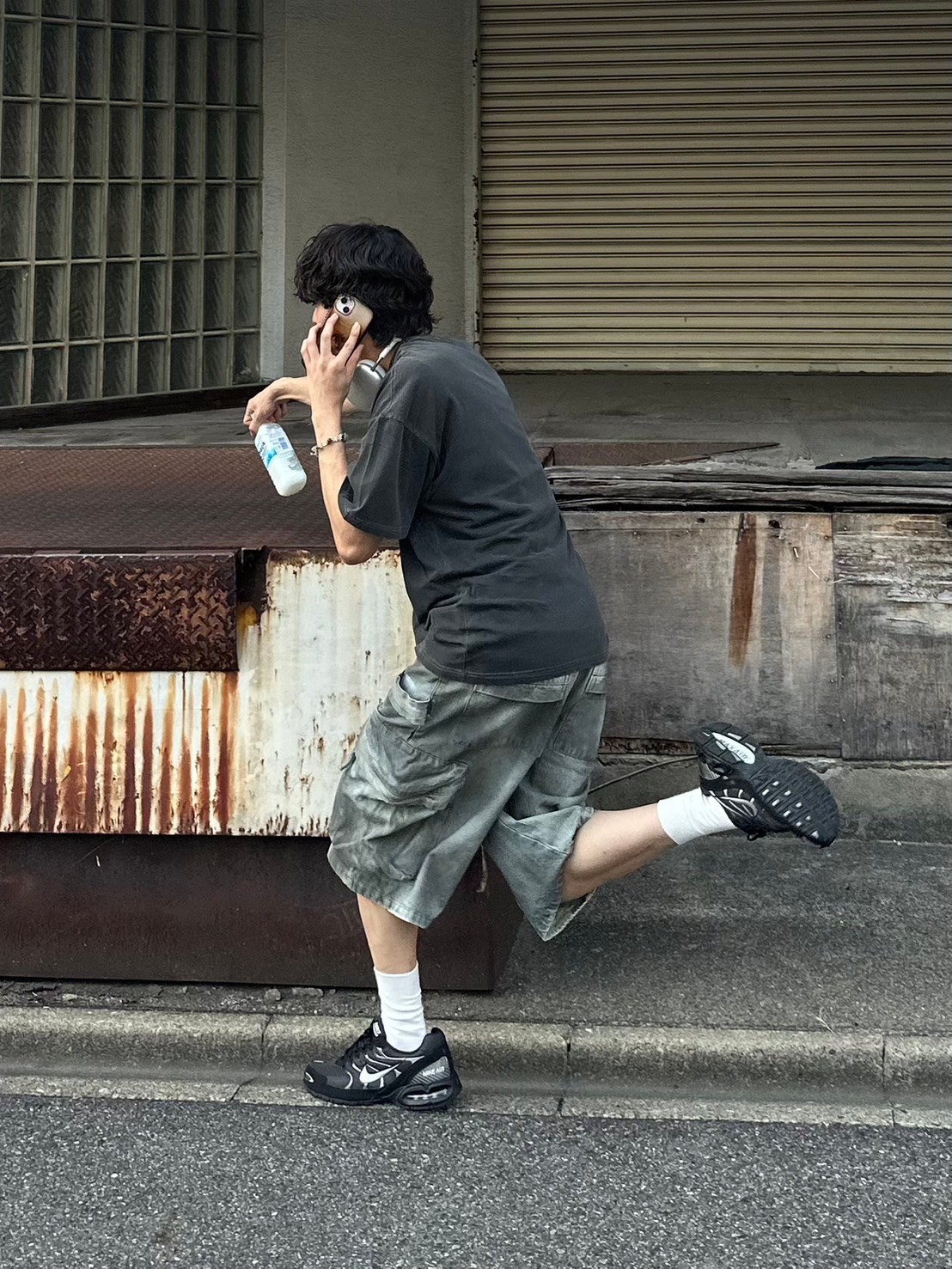 ta_chii☆ 受注制【Chikashitsu +】pigment cross print t-shirt (2color) | ITEM