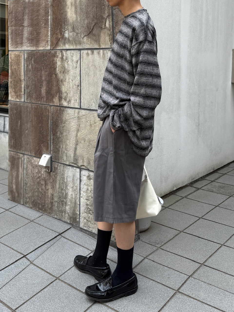 東京店WEB限定【Chikashitsu +】2tuck Bermuda pants (2color)