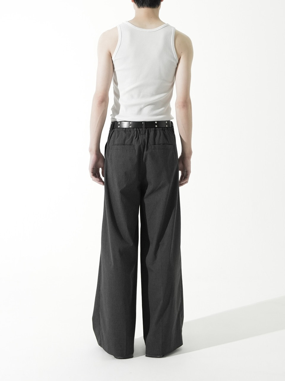 【philme】17 ）stripe tuck pants gray1 philme】17 ）stripe tuck pants gray1