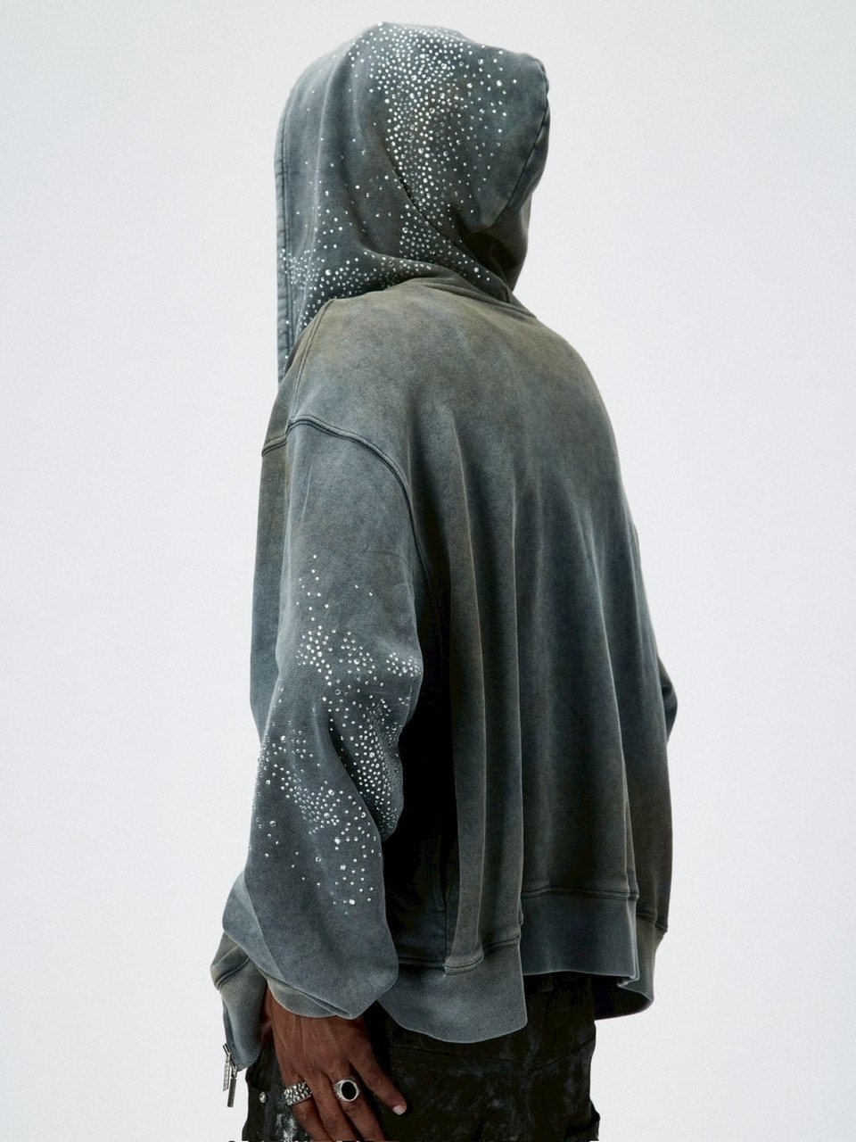 DND4DES】DIAMOND DISTRESSED ZIP-UP HOODIE | OUR BRAND