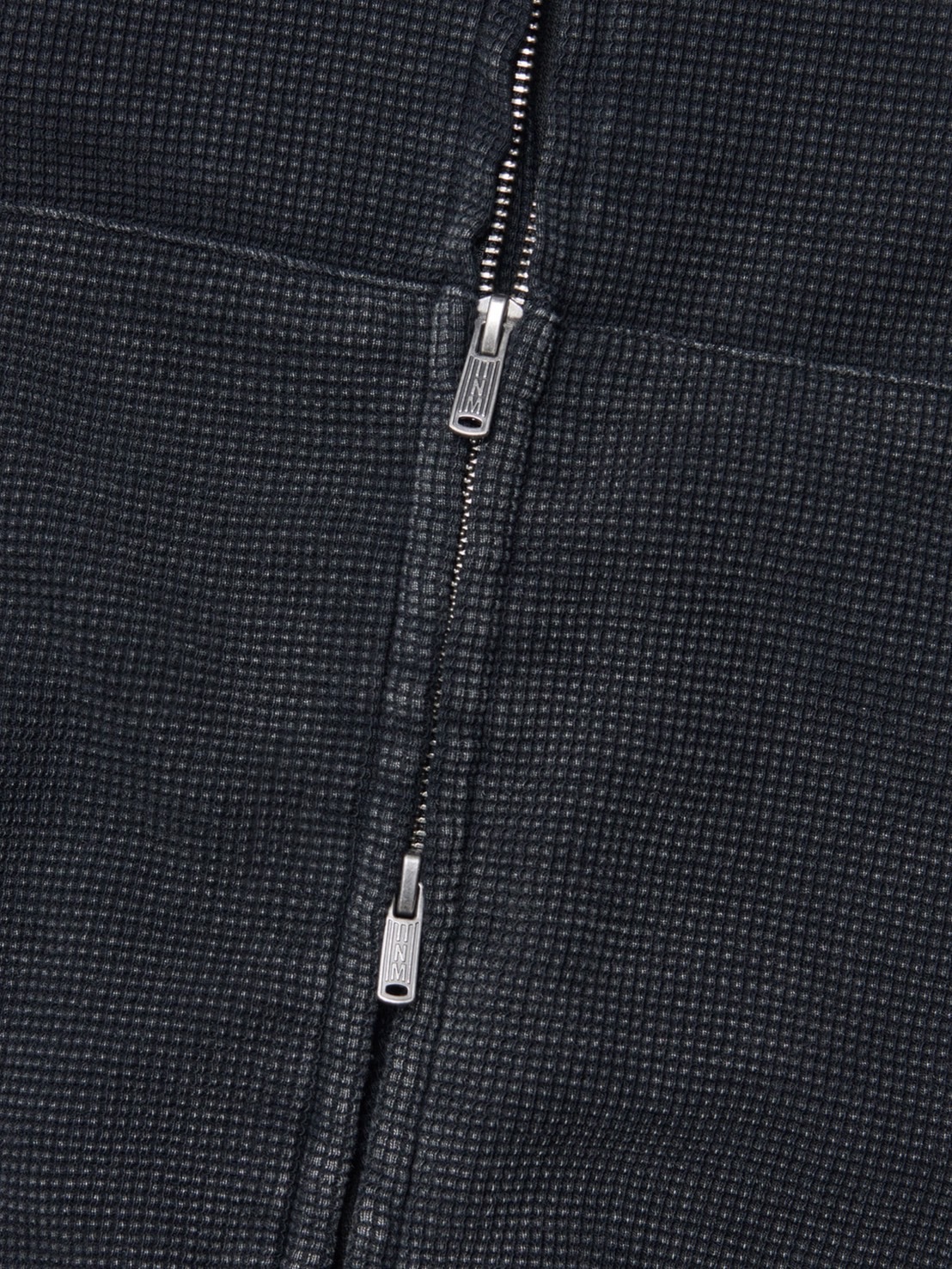 【NOMANUAL】VINTAGE WAFFLE HOODED ZIP-UP 