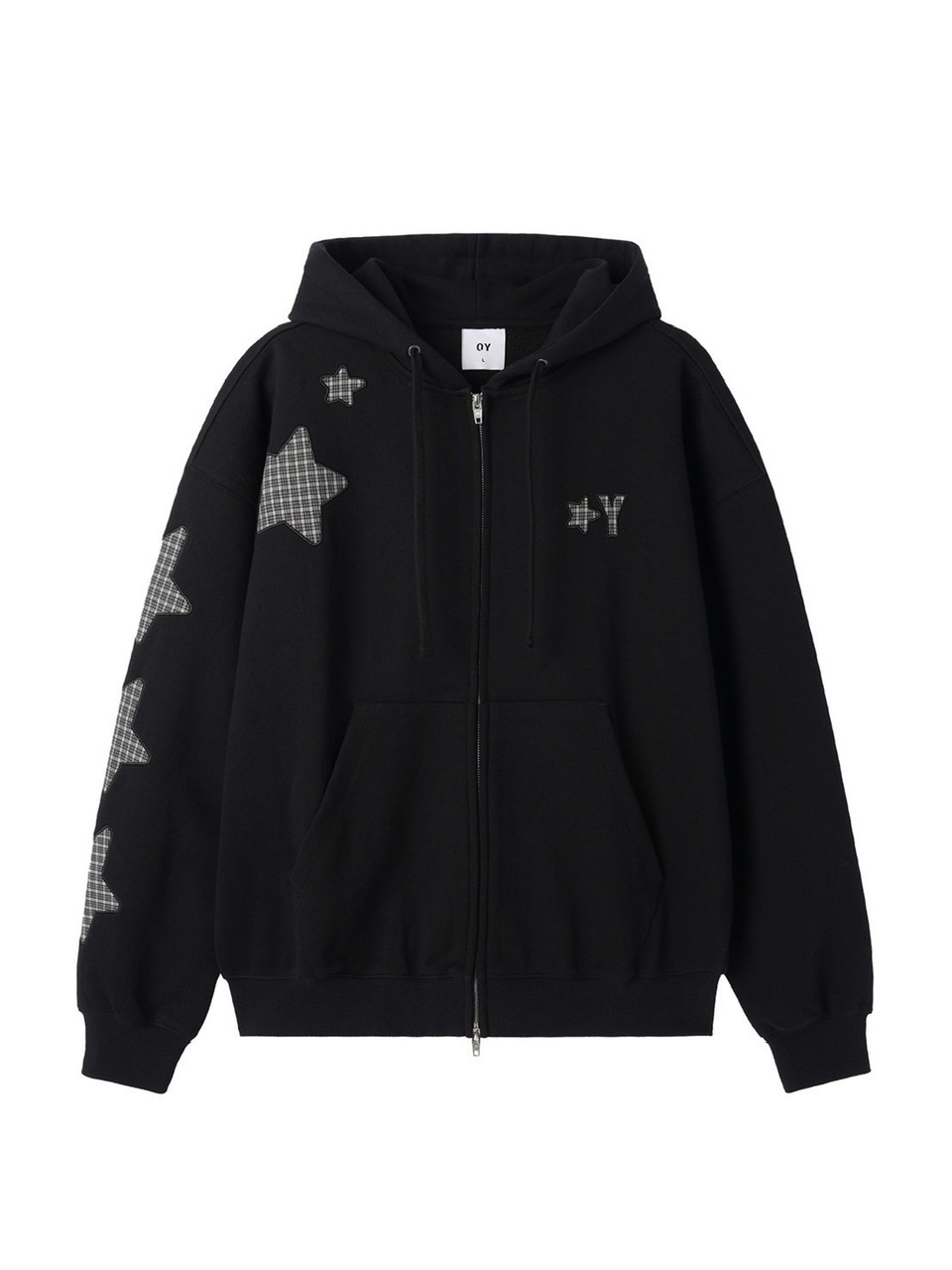 【OY】STAR CHECK HOODIE ZIP UP