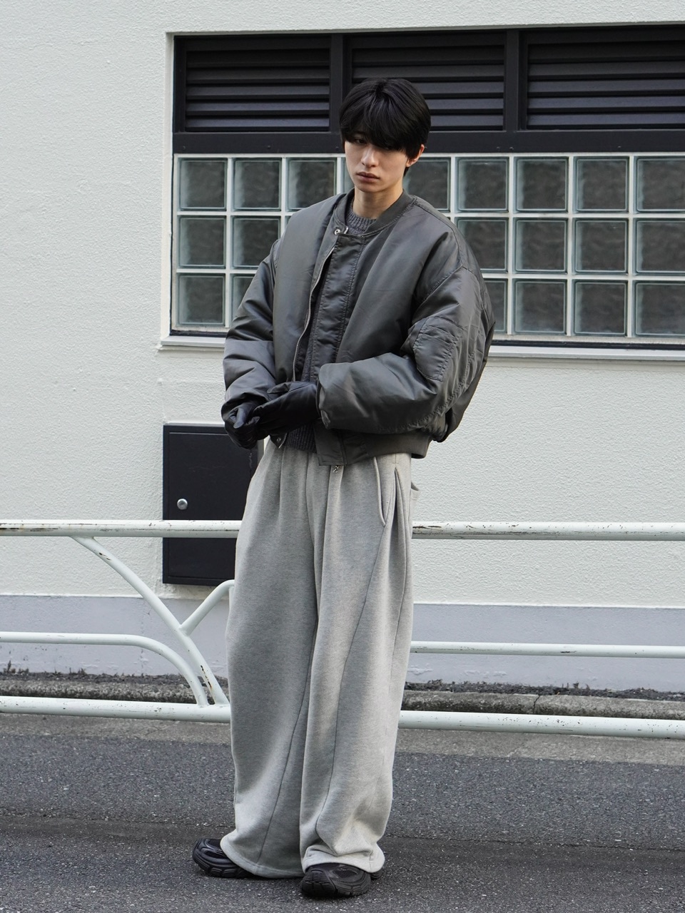 東京店WEB限定受注制【Chikashitsu +】cropped ma-1 jacket