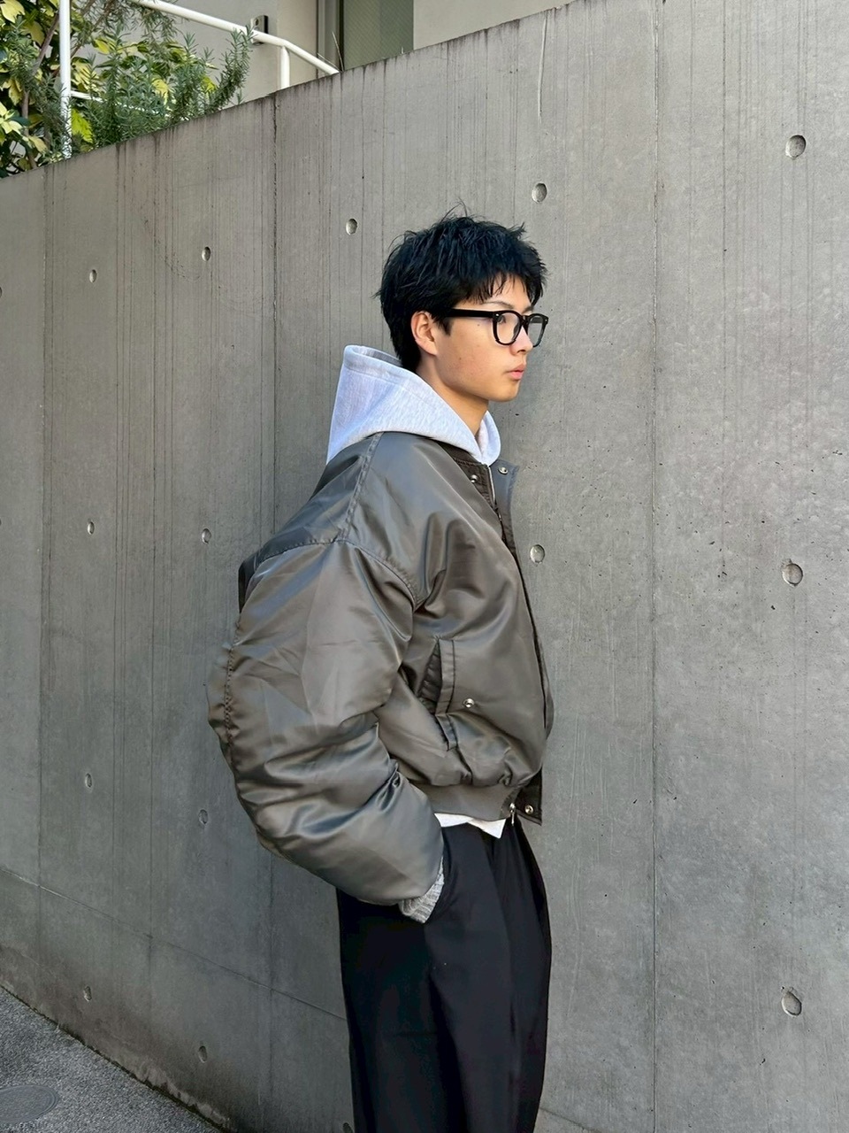東京店WEB限定受注制【Chikashitsu +】cropped ma-1 jacket