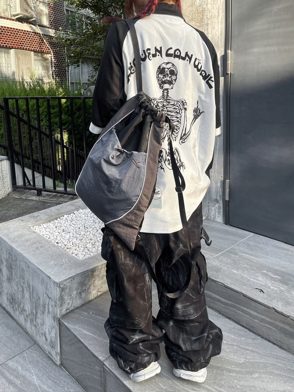 受注制【Never mind the XU】dirty washing denim cargo pants