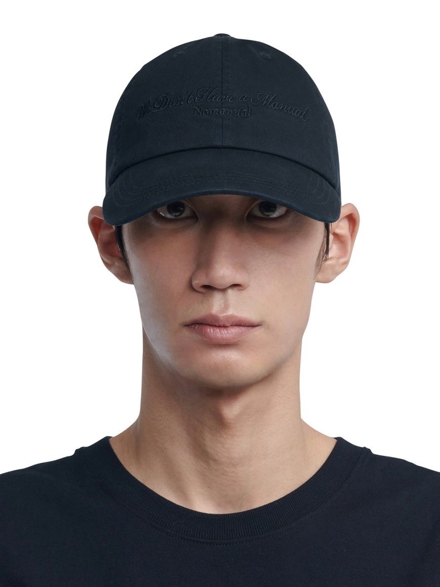 【NOMANUAL】EMBROIDERED SLOGAN BALL CAP