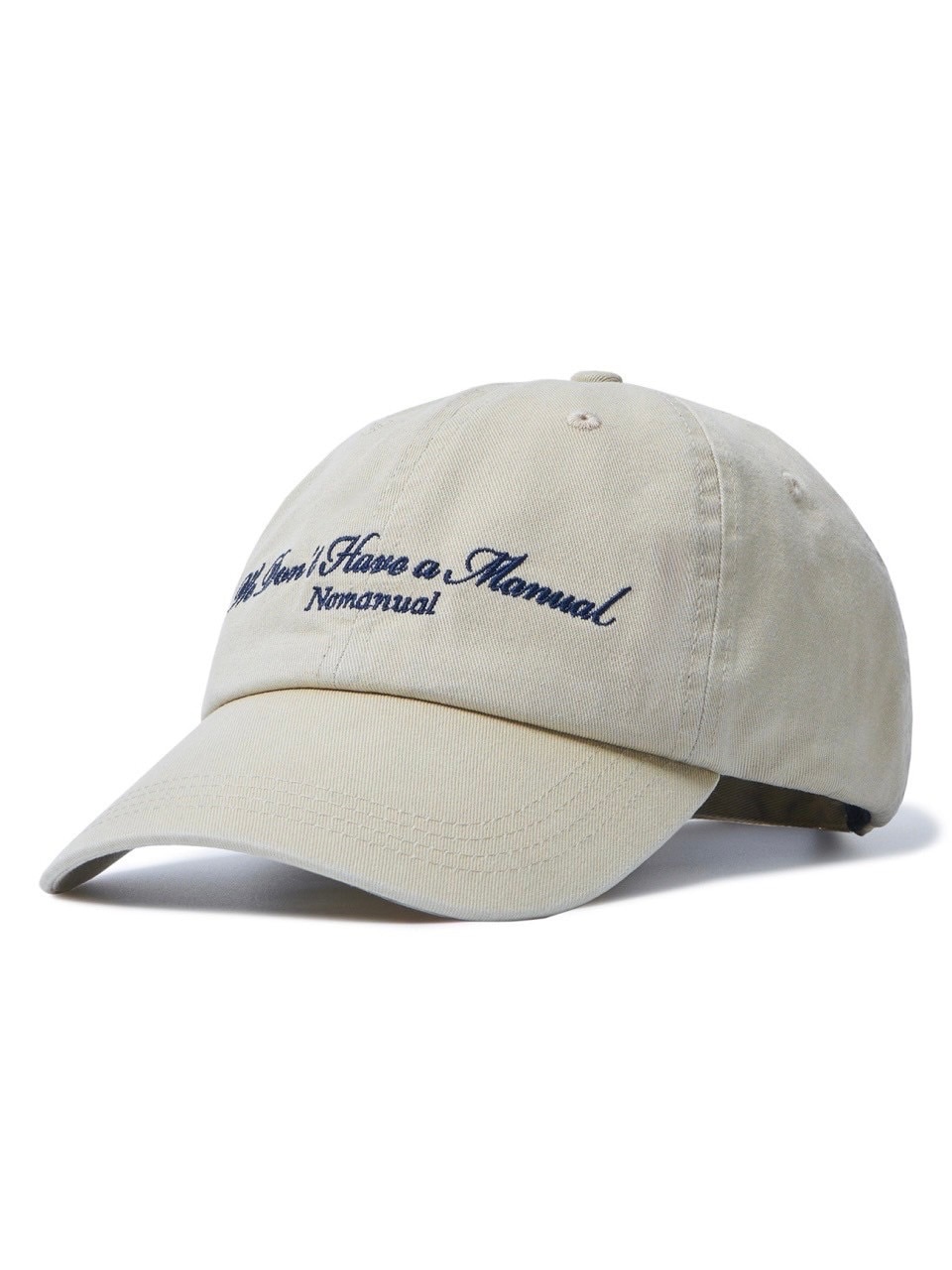 【NOMANUAL】EMBROIDERED SLOGAN BALL CAP