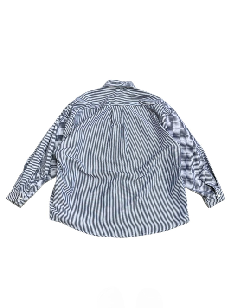 Chikashitsu + CS ストライプシャツ CS】CROPPED STRIPE BUTTON UP SHIRT (WHITE) | OUR BRAND