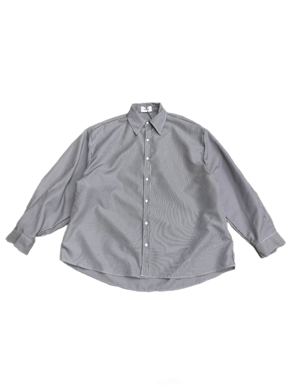 受注制【Chikashitsu +】oversized stripe shirt (2color