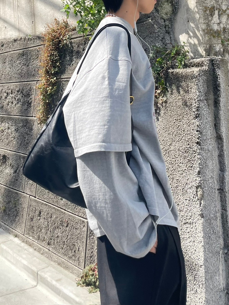 【Chikashitsu +】layered long sleeve Chikashitsu +】layered graphic long sleeve (2color