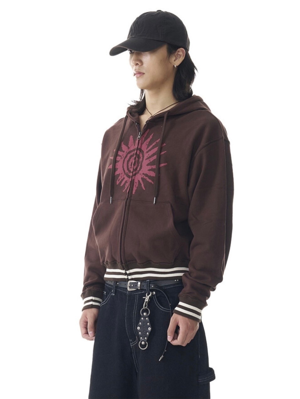 AAKAM】Cracked Sun Zip-Up Hoodie | OUR BRAND,AAKAM | PRESSING WEB SHOP