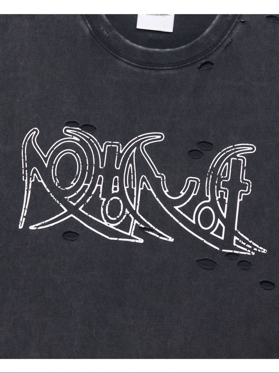 Tシャツ・カットソー NOMANUAL REBUILD T-SHIRT 5SA106 NOMANUAL】ECDYSIS DAMAGED T-SHIRT | OUR BRAND,NOMANUAL
