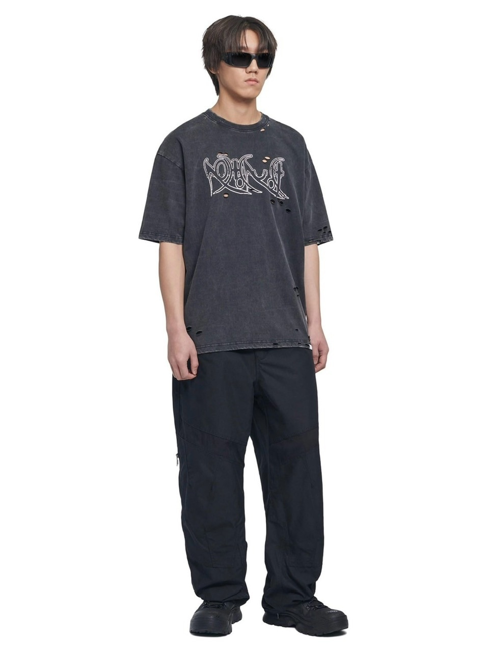 Tシャツ・カットソー NOMANUAL REBUILD T-SHIRT 5SA106 NOMANUAL】ECDYSIS DAMAGED T-SHIRT | OUR BRAND,NOMANUAL