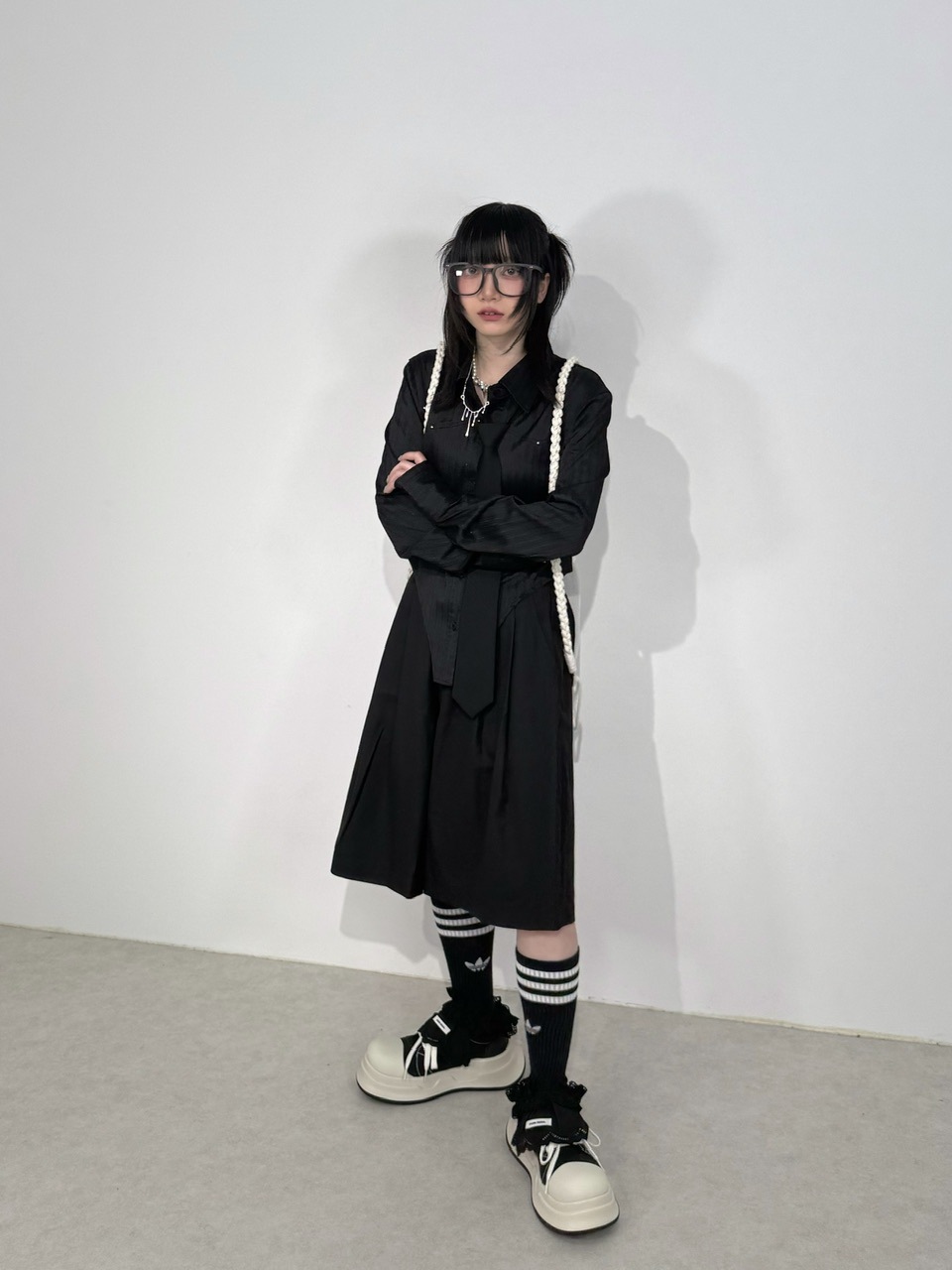 受注制【Nerd out XU】Bermuda slacks tuck pants (2color)