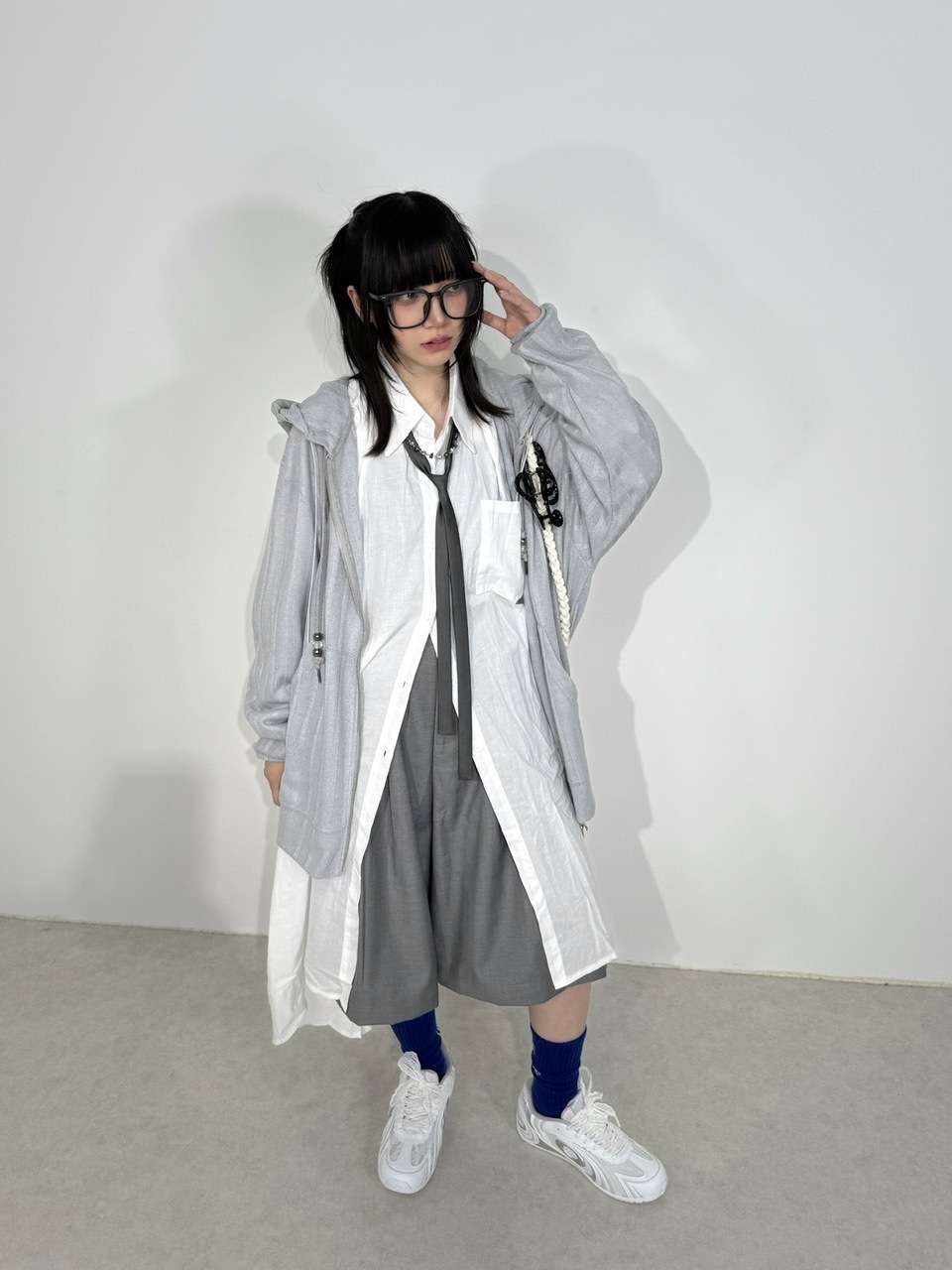 受注制【Nerd out XU】Bermuda slacks tuck pants (2color)