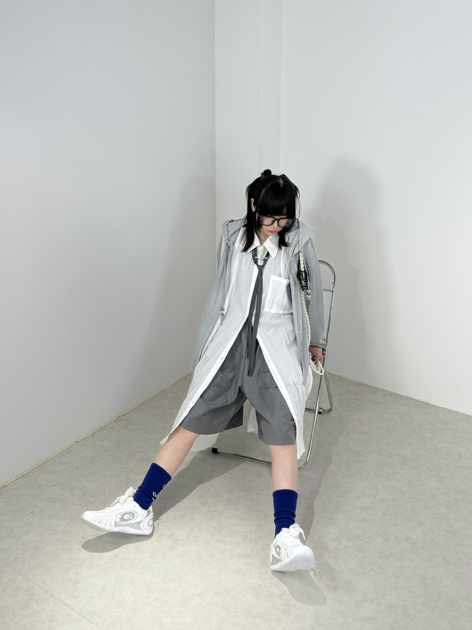 受注制【Nerd out XU】Bermuda slacks tuck pants (2color)