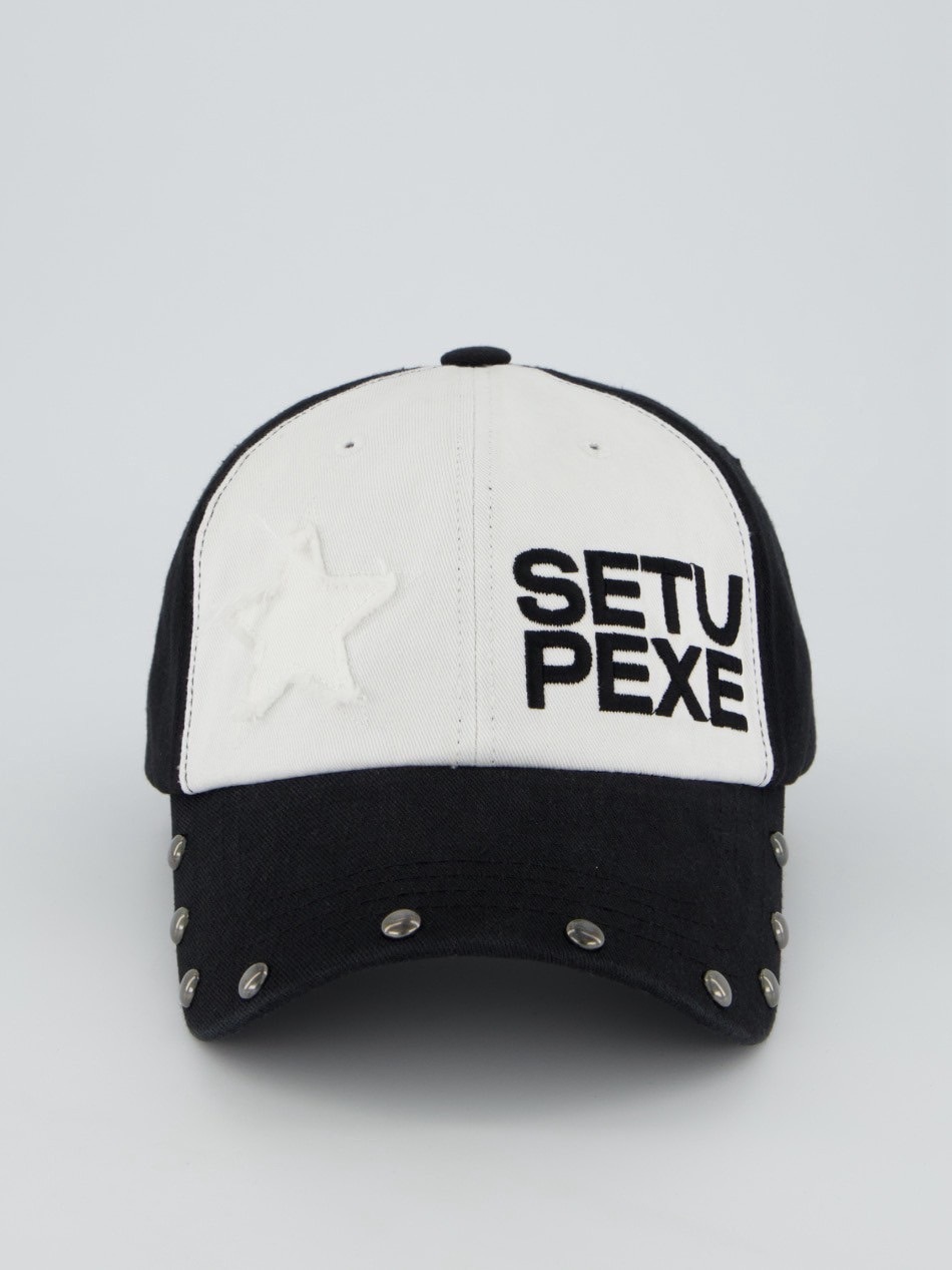 SETUP-EXE★韓国★人気★★EXE★ LOGO BALL CAP 2色 SETUP‐EXE】STUDDED LOGO BALL CAP / 【セットアップエグゼ
