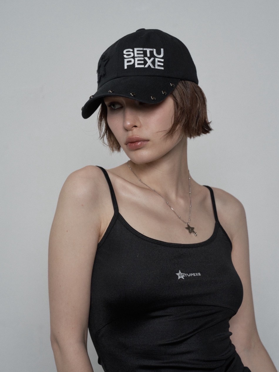 【SETUP-EXE】韓国人気★STUDDED LOGO BALL CAP SETUP‐EXE】STUDDED LOGO BALL CAP / 【セットアップエグゼ