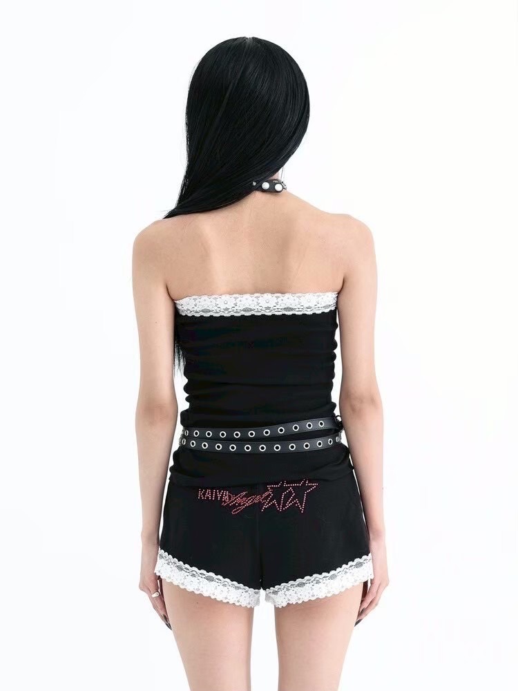 KAIYA】crystal logo short pants / 【カイヤ】クリスタルロゴショート