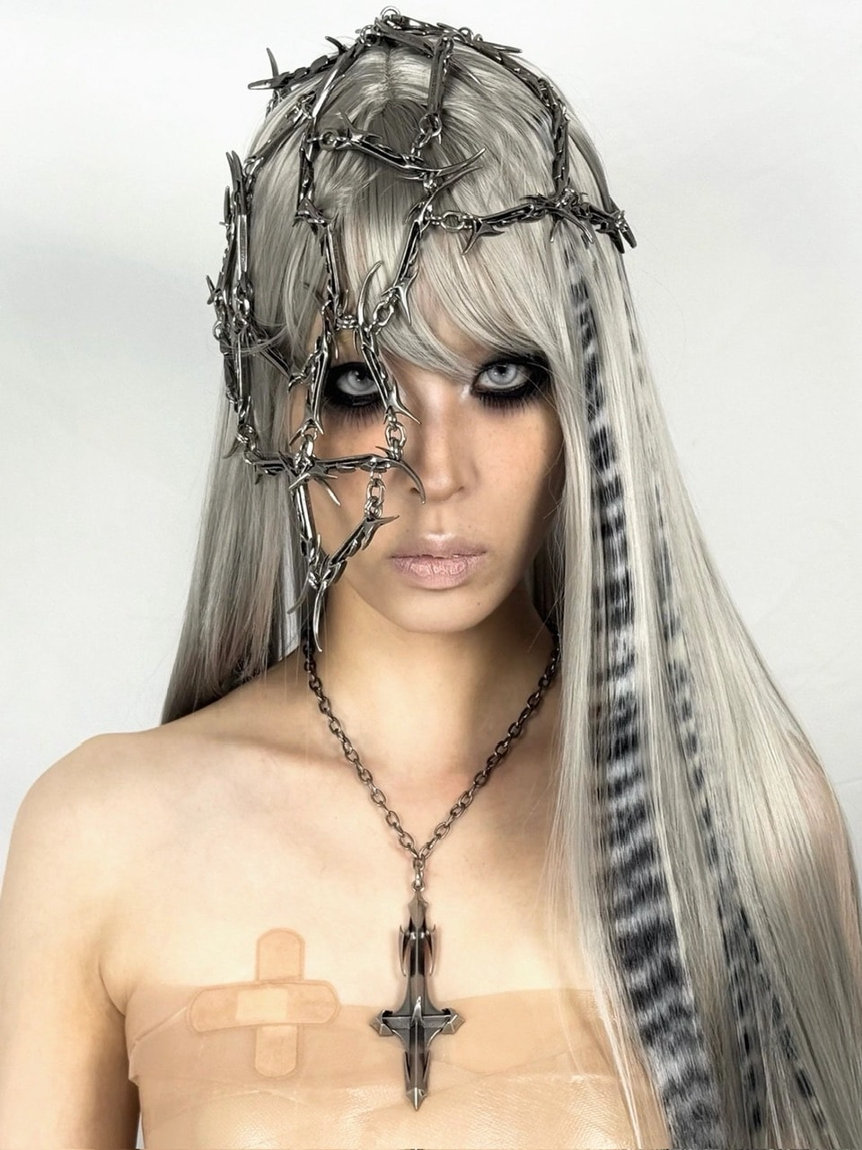 IIIMIII】Solo Cross Necklace / 【イアミ】ソロクロスシルバー