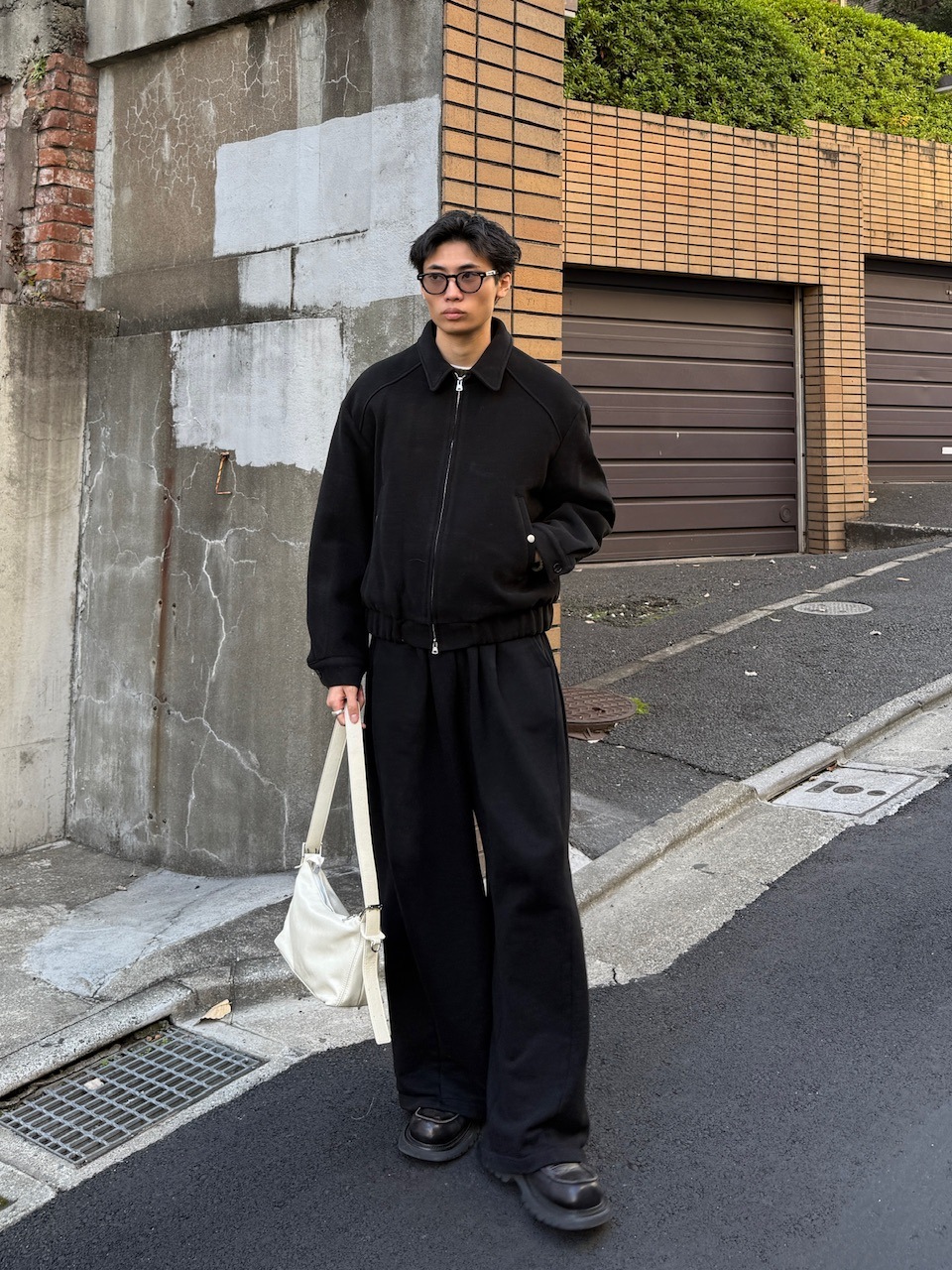 東京店WEB限定受注制【Chikashitsu +】cropped wool zip jacket