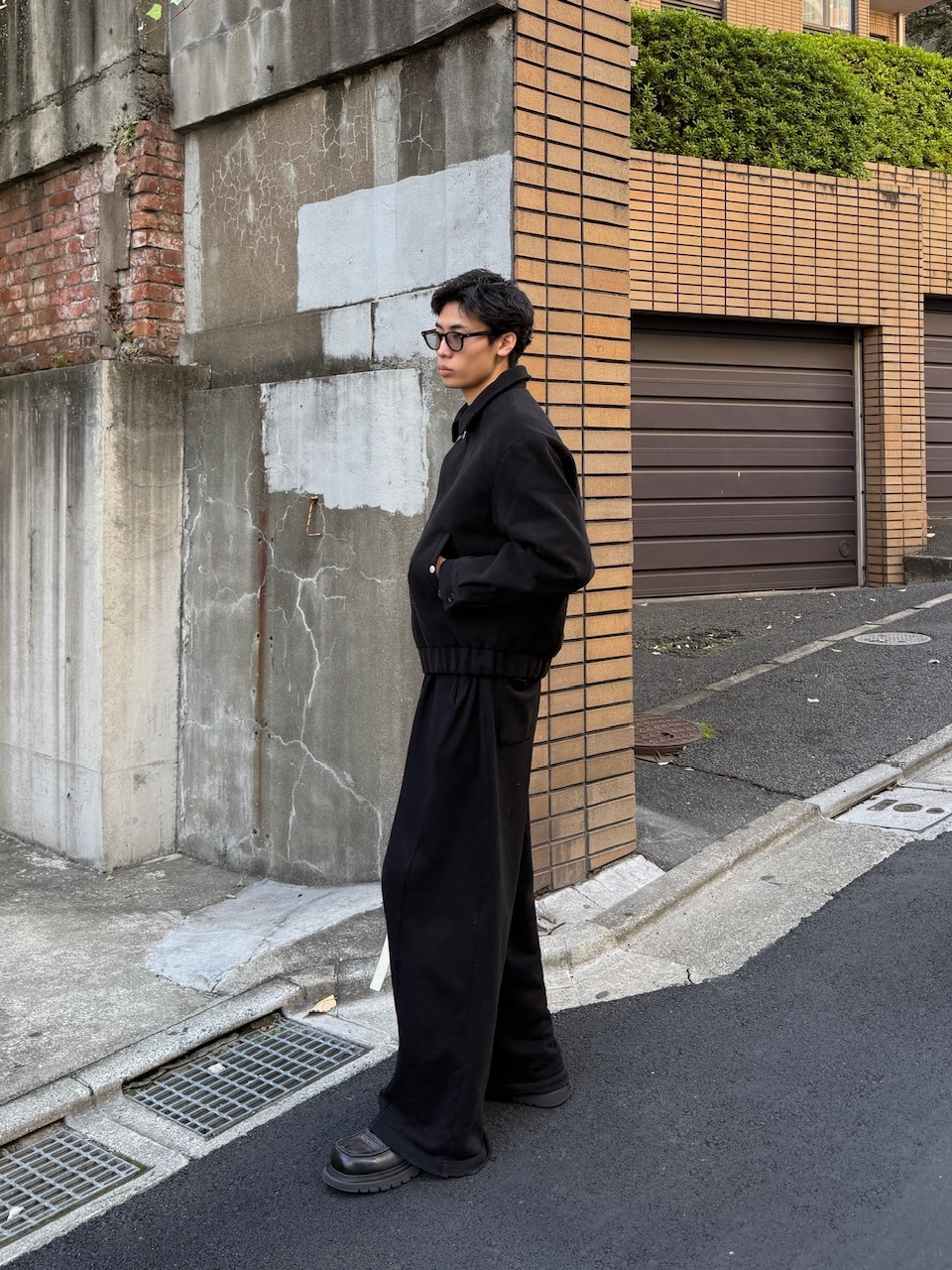 東京店WEB限定受注制【Chikashitsu +】cropped wool zip jacket