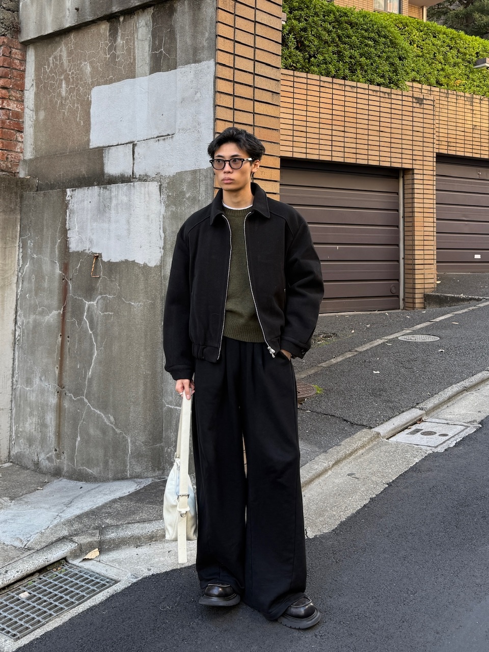 東京店WEB限定受注制【Chikashitsu +】cropped wool zip jacket