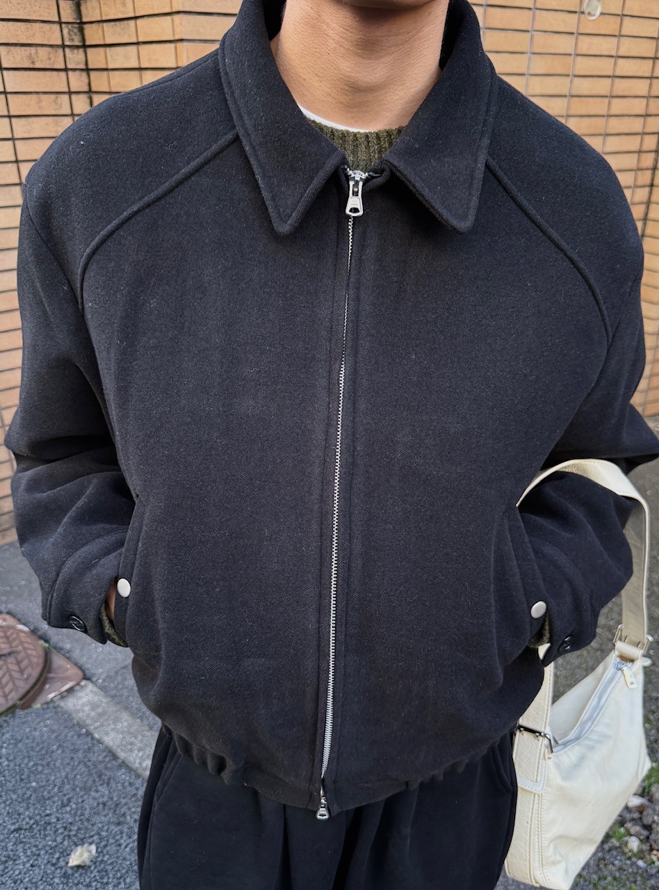 東京店WEB限定受注制【Chikashitsu +】cropped wool zip jacket