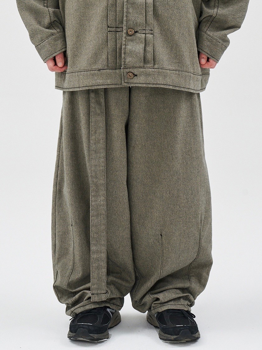 ajobyajo セットアップ AJOBYAJO】Two-Tone Twill Oversized Pants | OUR BRAND