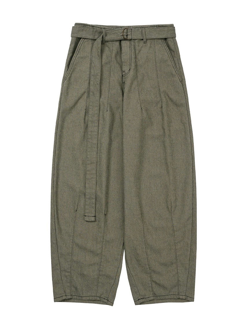 【AJOBYAJO】Two-Tone Twill Oversized Pants