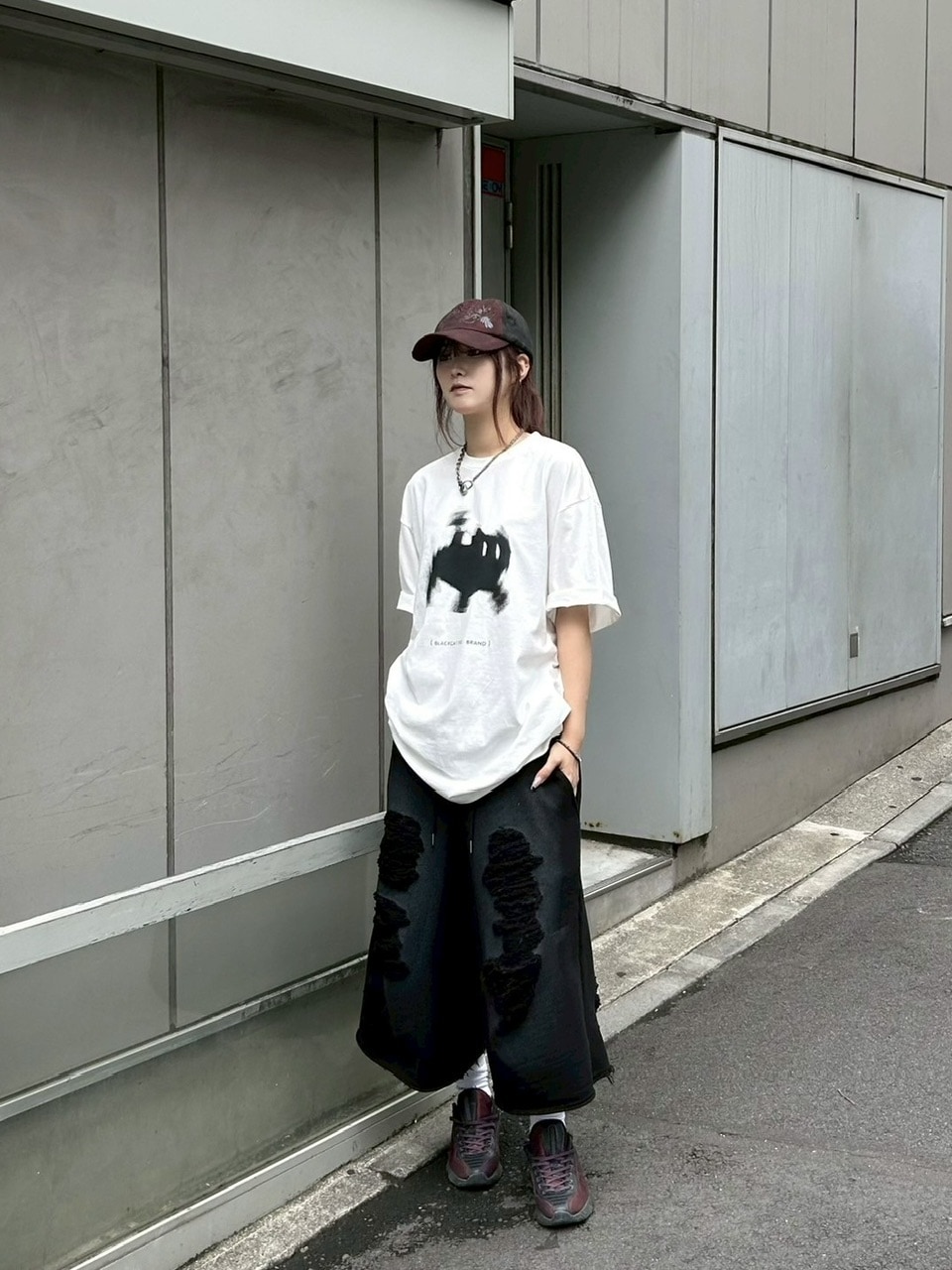 大阪店WEB限定受注制【Chikashitsu +】oversized pixel cats t-shirt