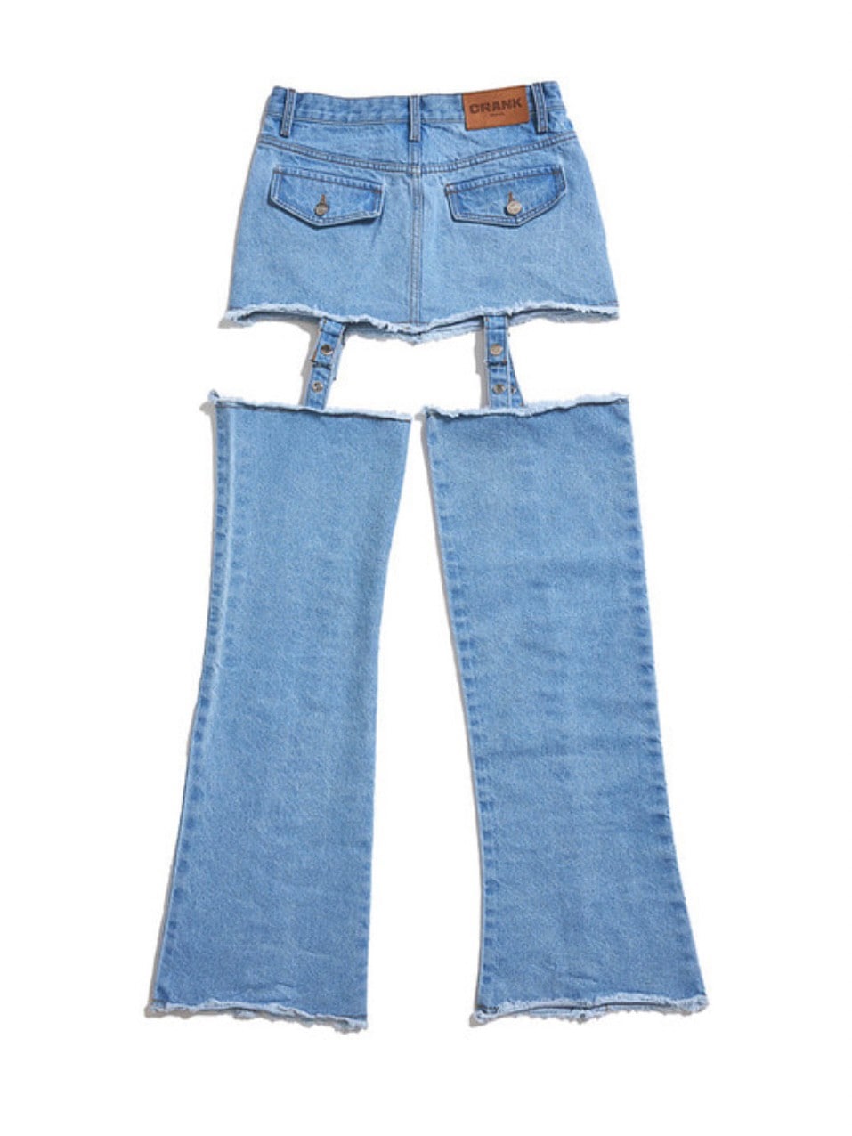 ★CRANK★LETTERING SKIRT PANTS_WT★正規品/韓国直送料込/人気 CRANK】LAYERED DENIM SKIRT | OUR BRAND,CRANK | PRESSING WEB SHOP