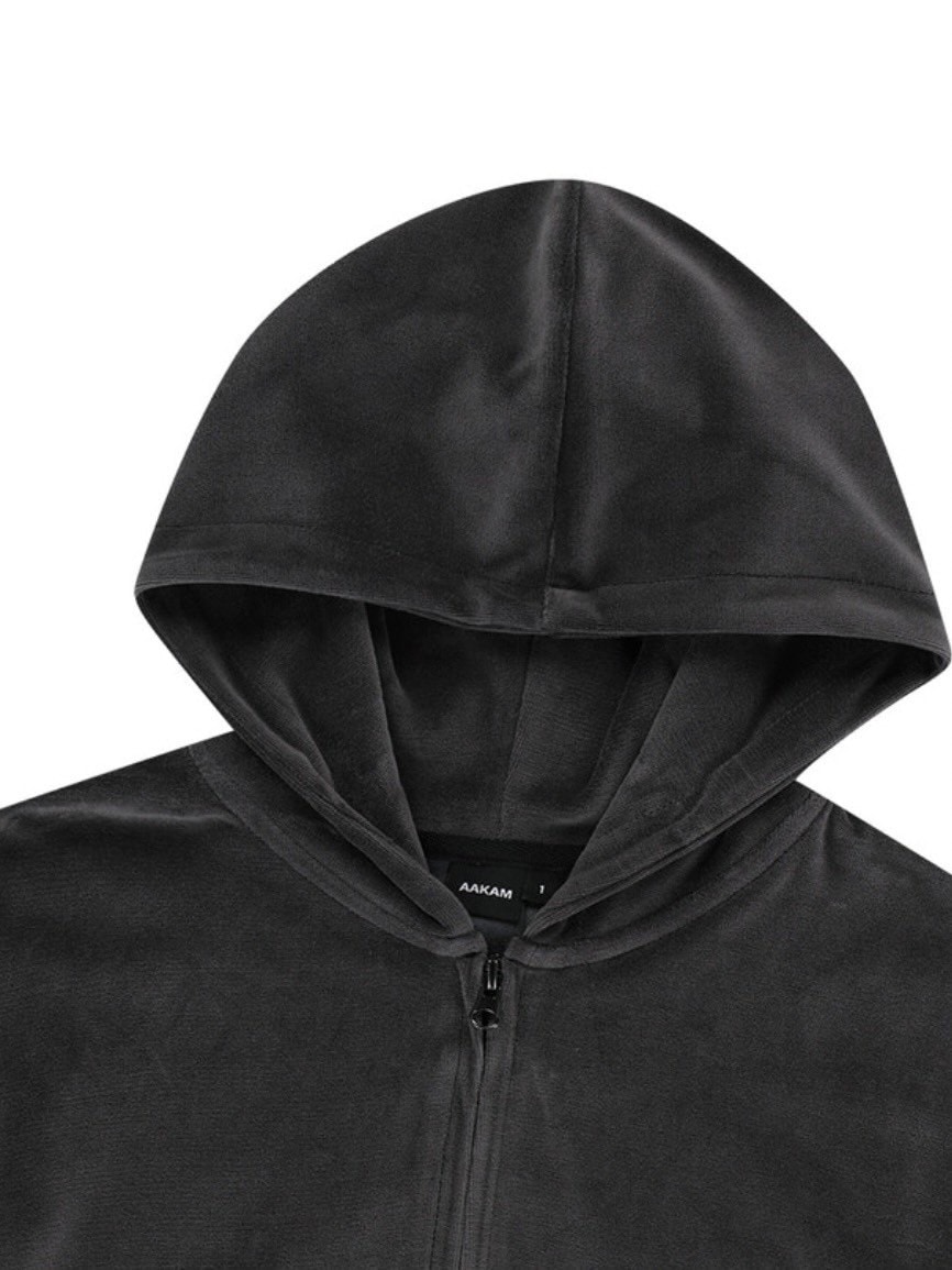 AAKAM】98 Patch Velour Zip-Up Hoodie | OUR BRAND,AAKAM | PRESSING