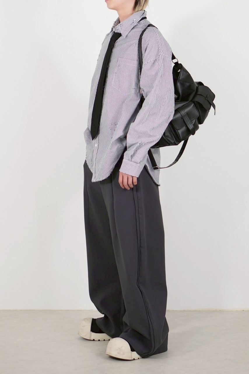 受注制【Chikashitsu +】vintage like stripe shirt | OUR BRAND