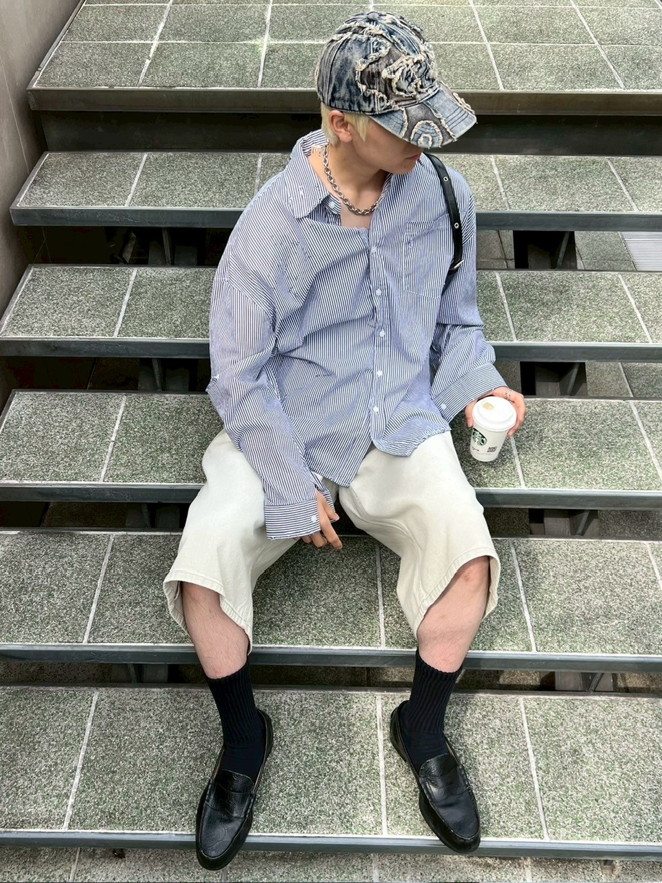 Chikashitsu + CS ストライプシャツ 受注制【Chikashitsu +】vintage like stripe shirt | OUR BRAND