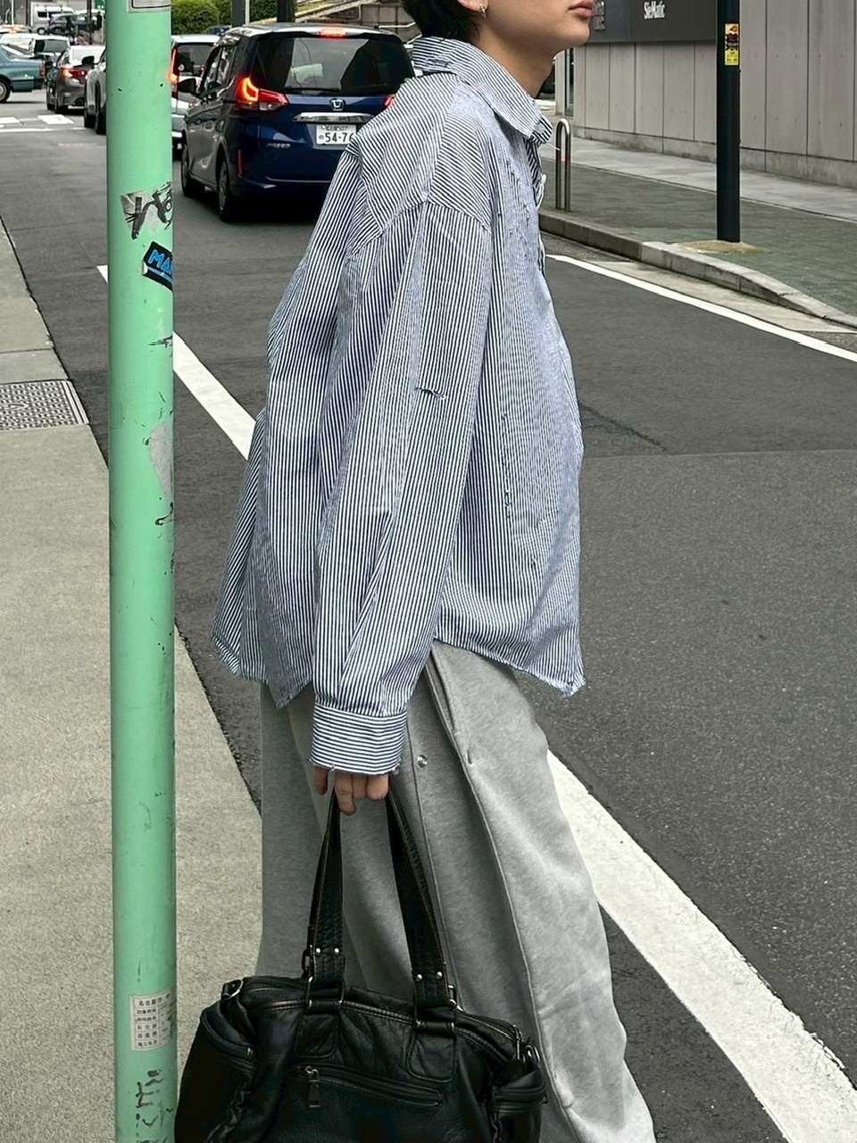 受注制【Chikashitsu +】vintage like stripe shirt | OUR BRAND