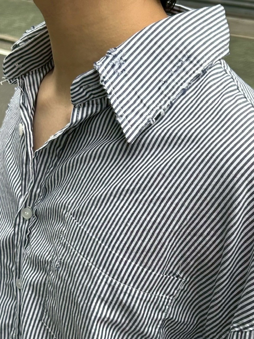 受注制【Chikashitsu +】vintage like stripe shirt | OUR BRAND