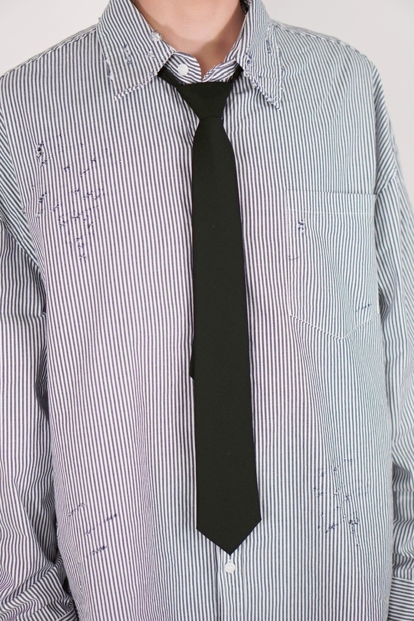 Chikashitsu + CS ストライプシャツ 受注制【Chikashitsu +】vintage like stripe shirt | OUR BRAND