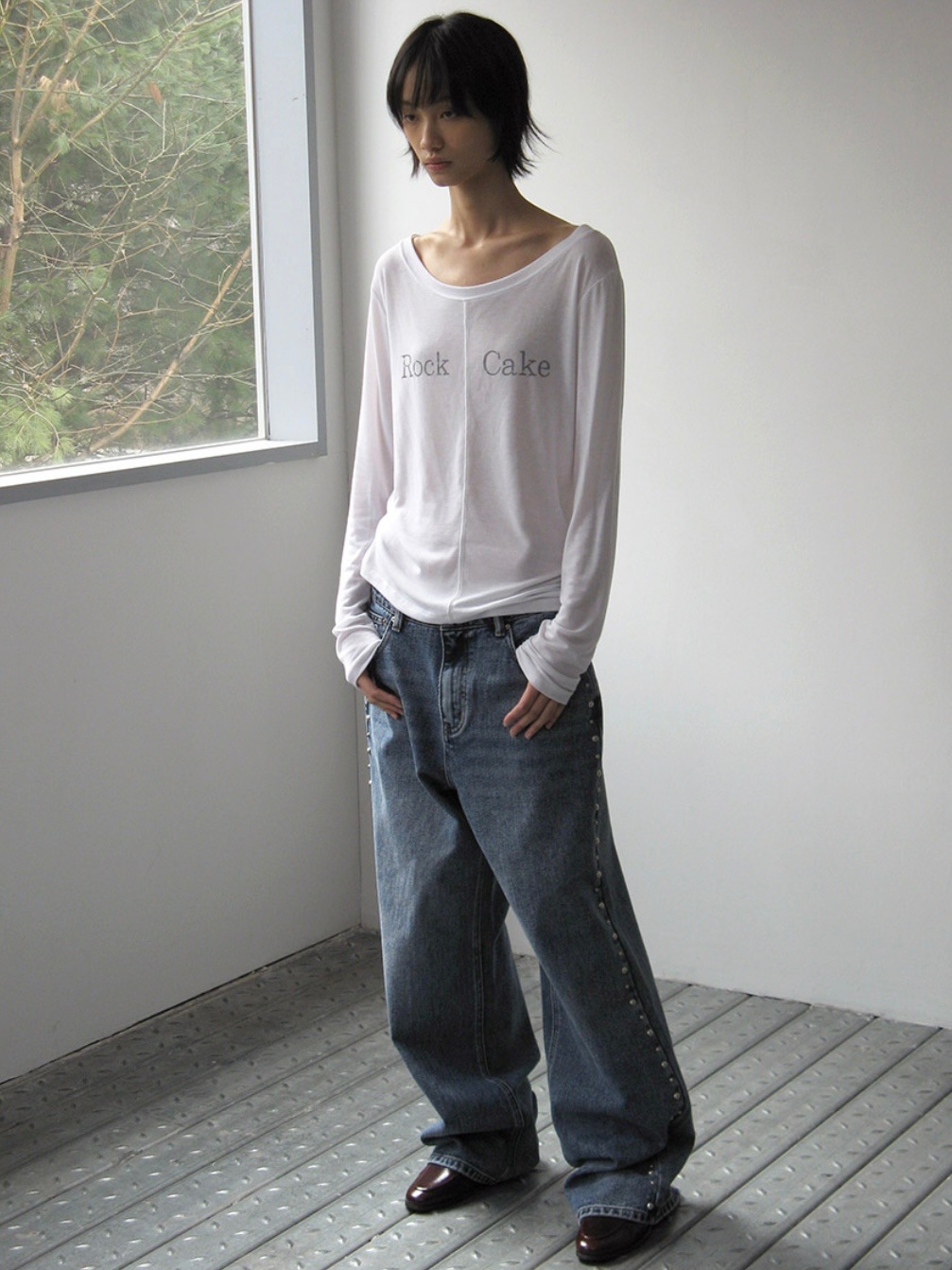 ROCKCAKE ■ Studded Line Point Jeans デニム ROCK CAKE】Studded Line Point Jeans | OUR BRAND,ROCK CAKE