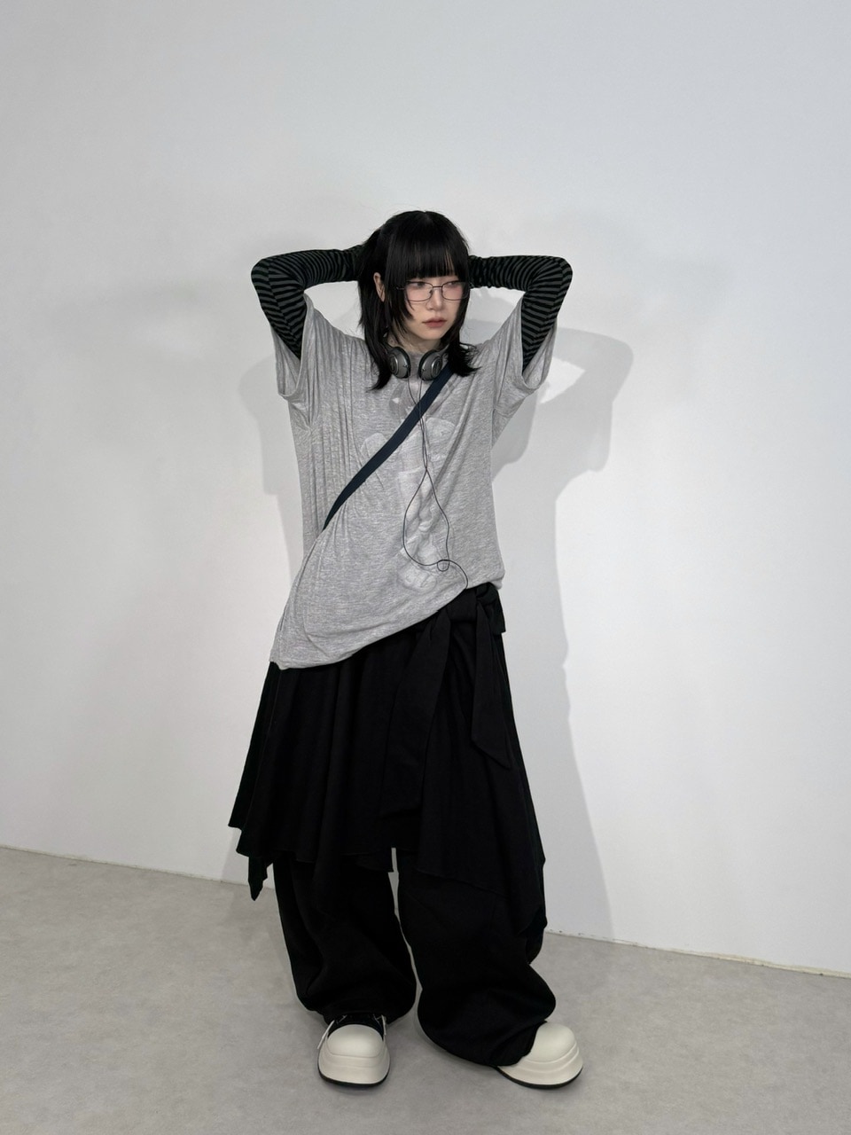 トップス Girl is angel see-through tee Nerd out XU】Girl is angel see-through tee (2color) | OUR