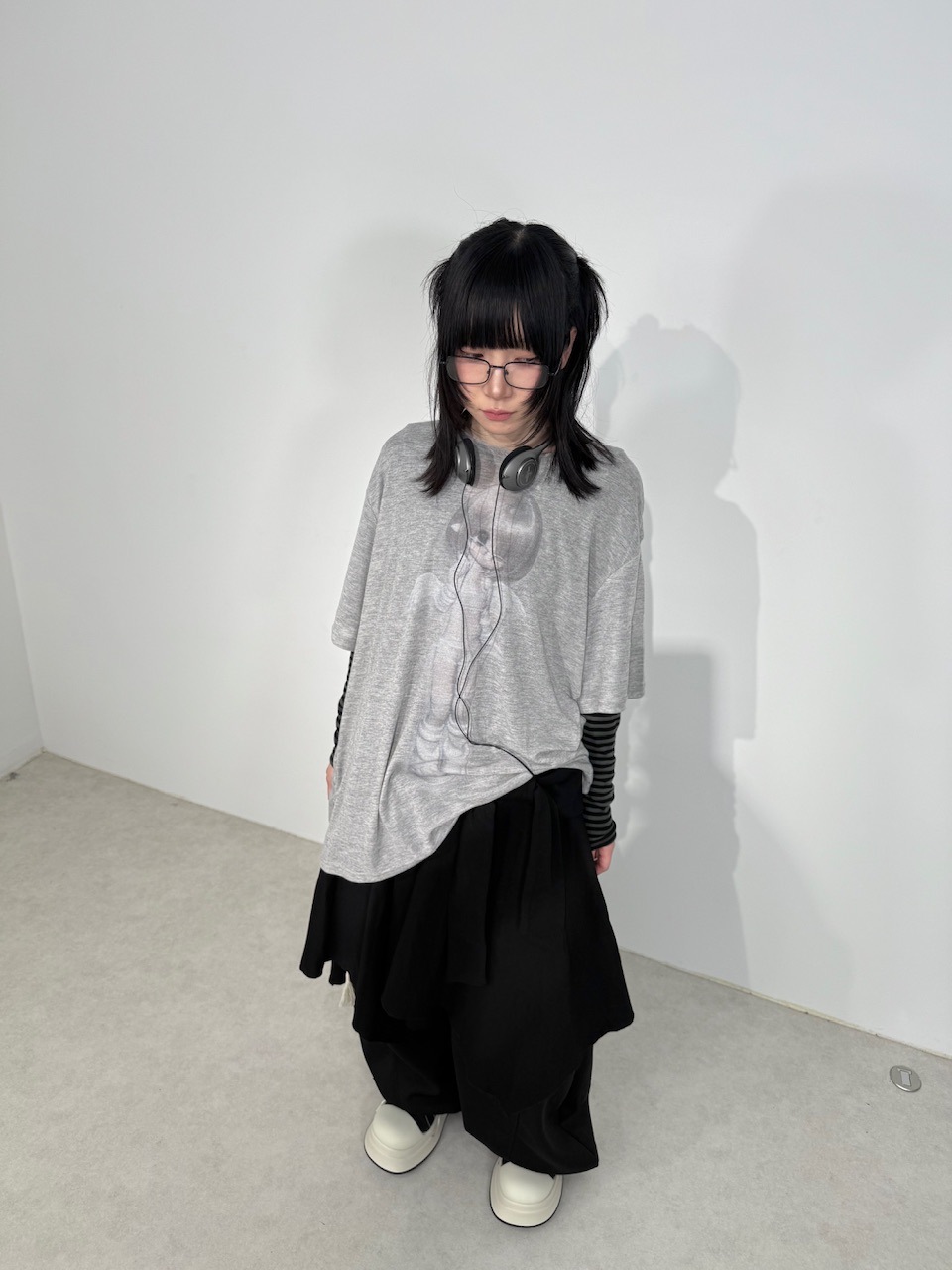 トップス Girl is angel see-through tee Nerd out XU】Girl is angel see-through tee (2color) | OUR