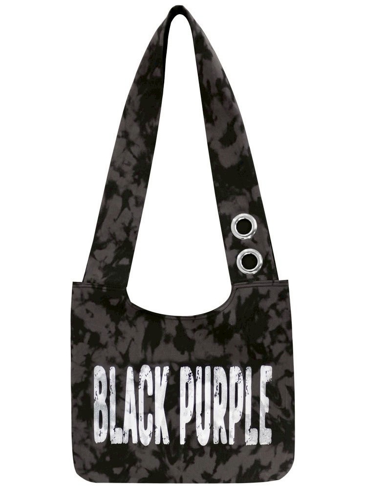 ★BLACKPURPLE☆Deux-Eyelet Long Handle Bag BLACK PURPLE】Deux-Eyelet Long Handle Bag | OUR BRAND,BLACK