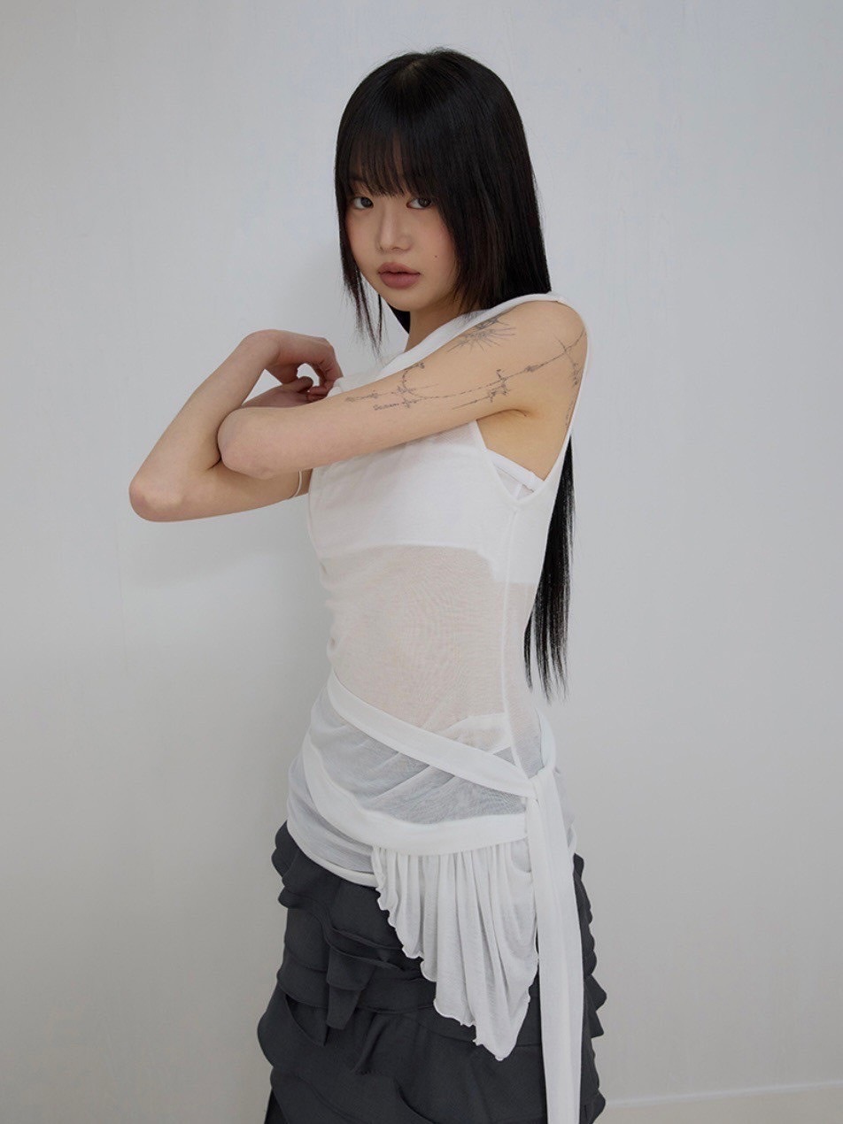 【FLAREUP】25SS★ Faye Frill Long Sleeve FLAREUP】Faye Frill Sleeveless | OUR BRAND,FLAREUP
