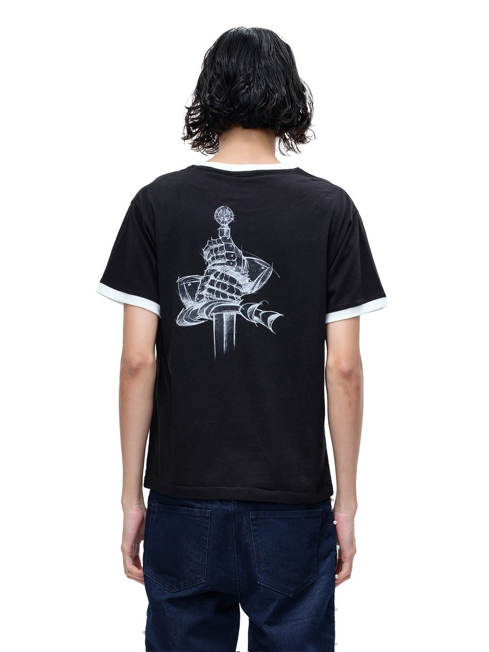 【The Boy Has No Patience】T-SHIRT The Boy Has No Patience】LUMINOUS DAWN RHINESTONE TEE / 【ザ