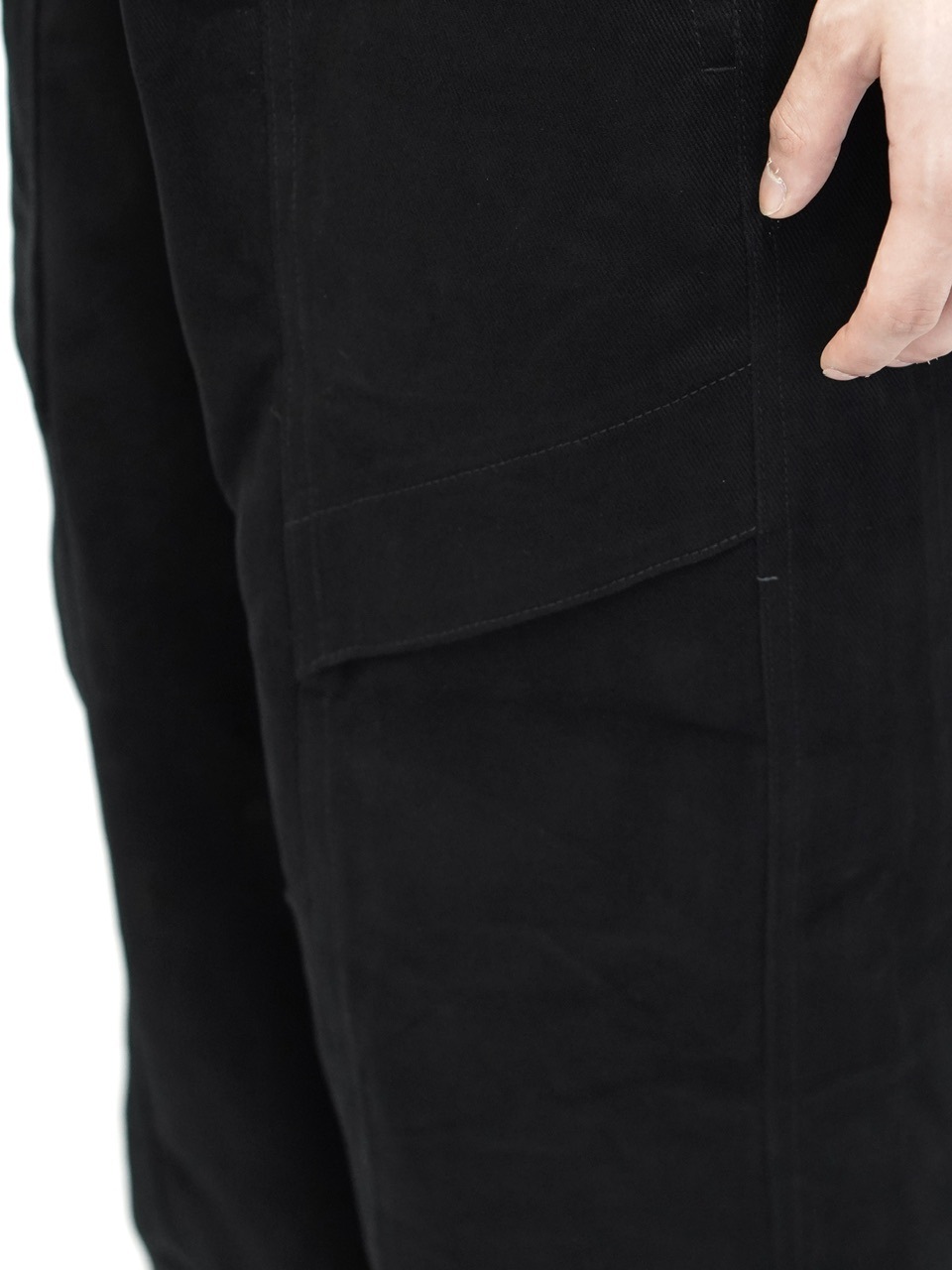CS】cotton wide twill pants (black) / 【シーエス】コットンワイド