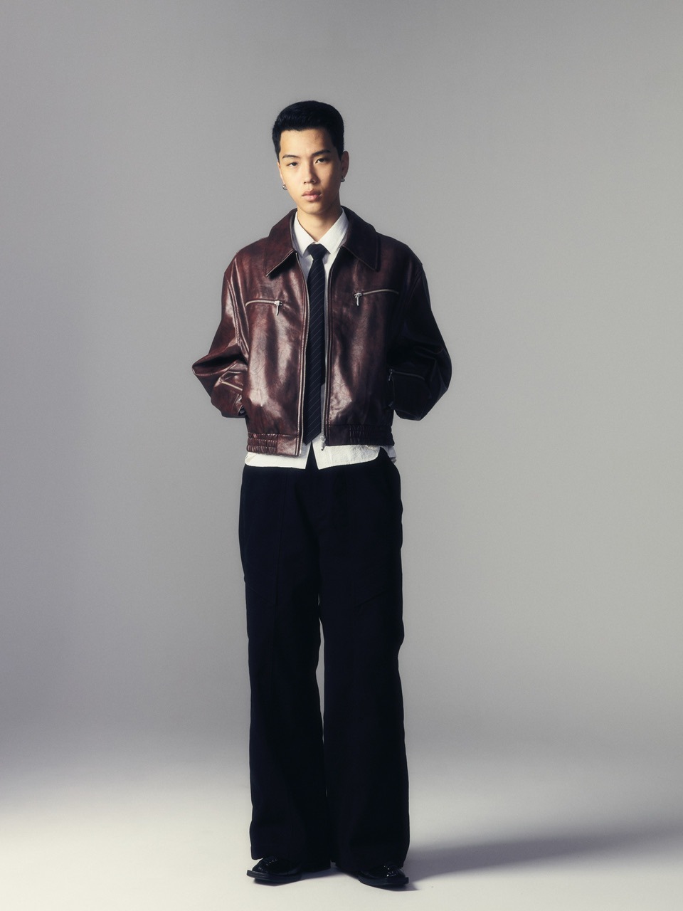 CS】cotton wide twill pants (black) / 【シーエス】コットンワイド