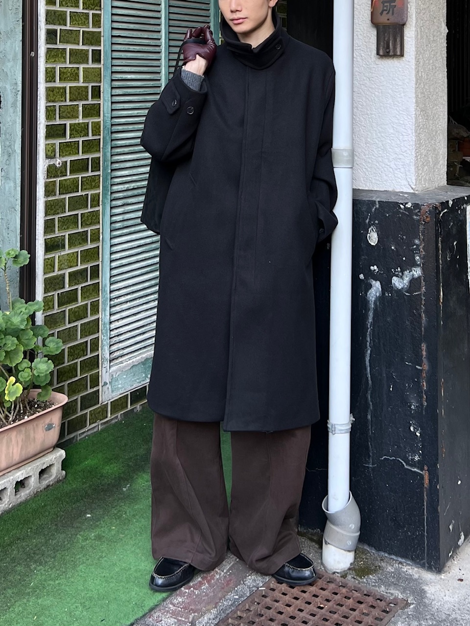 東京店WEB限定受注制【Chikashitsu +】balmacaan coat