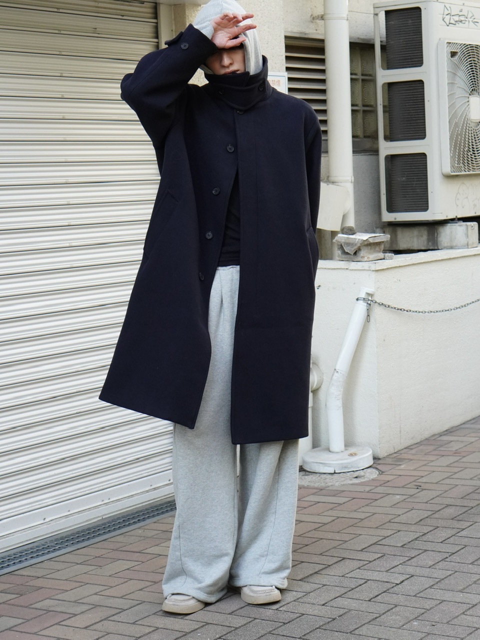 東京店WEB限定受注制【Chikashitsu +】balmacaan coat